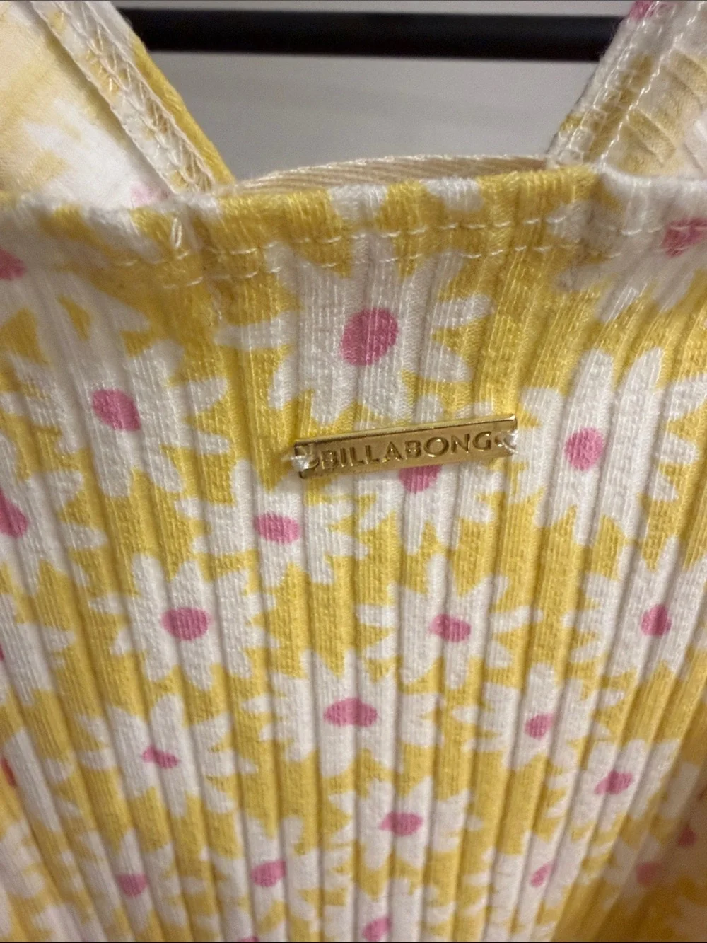 Billabong Yellow Floral Tie-Front Midi Dress - Picture 4 of 5